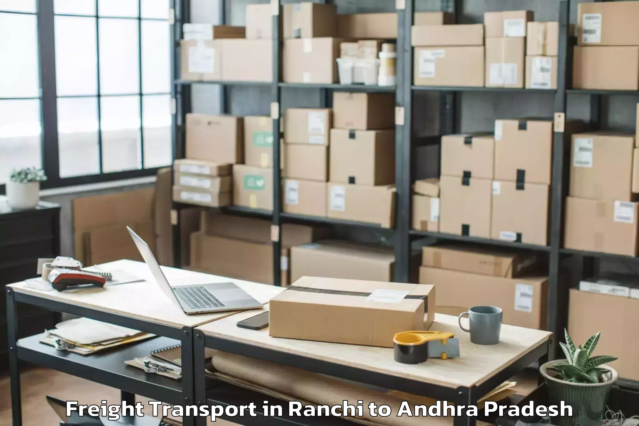 Top Ranchi to Kovvur Freight Transport Available